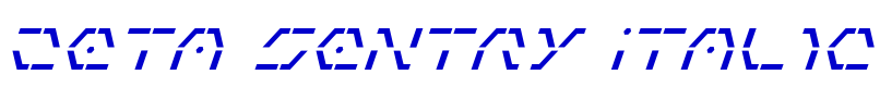 Zeta Sentry Italic Schriftart